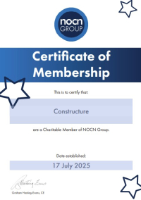 Constructure becomes Charitable Member of NOCN Group